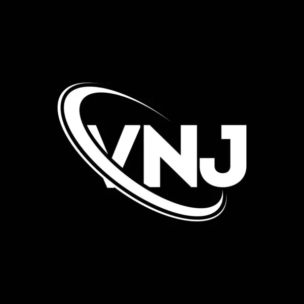 Logo Vnj Carta Vnj Diseño Del Logotipo Letra Vnj Logotipo — Archivo Imágenes Vectoriales
