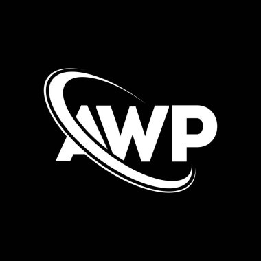 AWP logo. AWP letter. AWP letter logo design. Initials AWP logo linked with circle and uppercase monogram logo. AWP typography for technology, business and real estate brand.