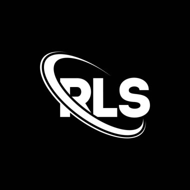 RLS logosu. RLS mektubu. RLS harfi logo tasarımı. Çember ve büyük harfli monogram logosuna bağlı RLS logosu. Teknoloji, iş ve emlak markası için RLS tipografisi.