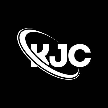 KJC logosu. KJC mektubu. KJC mektup logosu tasarımı. Çember ve büyük harfli monogram logosuna bağlı baş harfler KJC logosu. Teknoloji, iş ve emlak markası için KJC tipografisi.