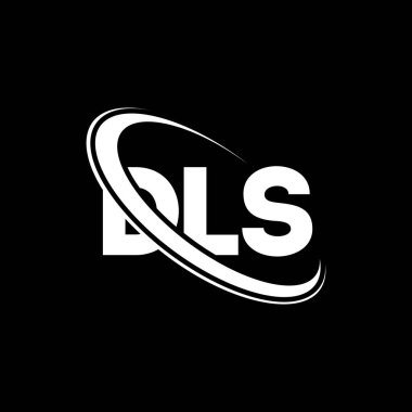 DLS logosu. DLS mektubu. DLS harfi logo tasarımı. Daire ve büyük harfli monogram logosuna bağlı DLS logosu. Teknoloji, iş ve emlak markası için DLS tipografisi.