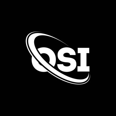 CSI logosu. Olay Yeri İnceleme. OSI harfi logo tasarımı. Çember ve büyük harfli monogram logosuna bağlı baş harfler. Teknoloji, iş ve emlak markası için CSI tipografisi.