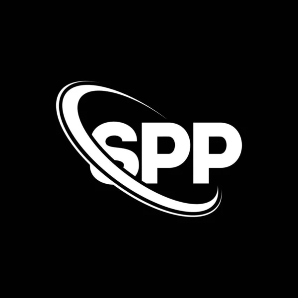 Logo Spp Lettre Spp Spp Lettre Logo Design Initiales Logo — Image vectorielle