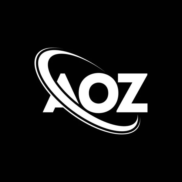 Aoz Logo Aoz Letter Aoz Letter Logo Design Initials Aoz — 스톡 벡터