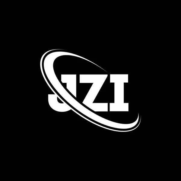 Jzi Jzi Jzi 디자인 Jzi 로고는 대문자 로고와 연결되어 Jzi — 스톡 벡터