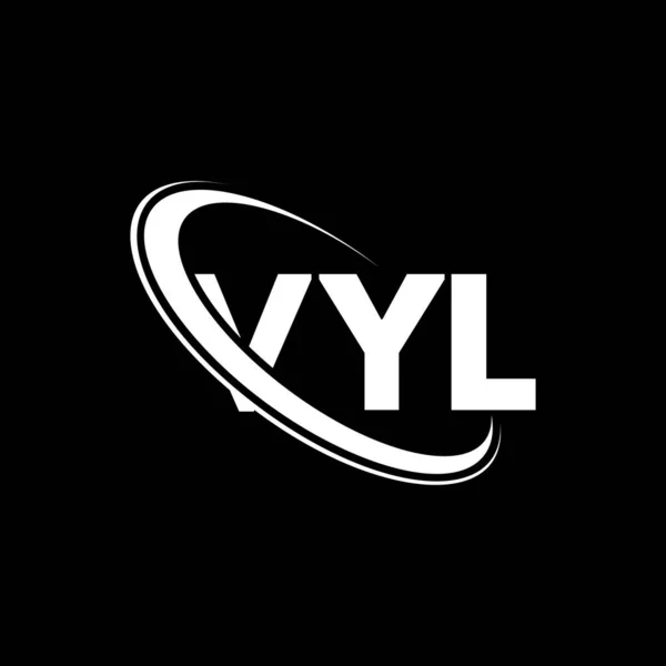 Vyl Logosu Vyl Harfi Vyl Harf Logosu Tasarımı Çember Büyük — Stok Vektör