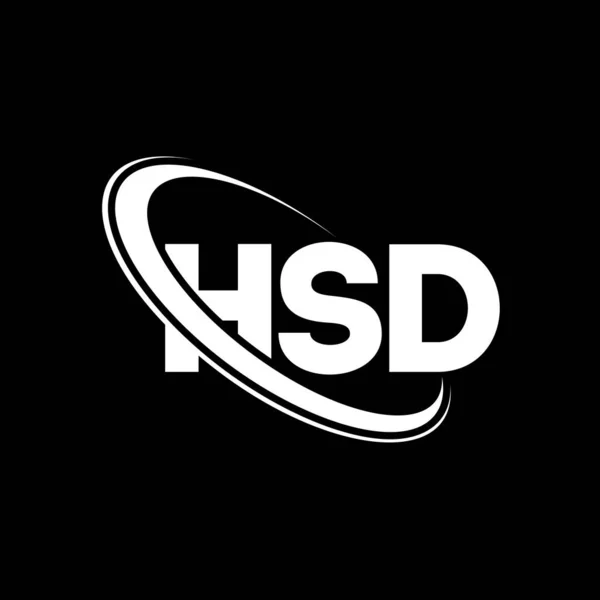 Logo Hsd Hsd Dopis Návrh Loga Hsd Písmen Iniciály Logo — Stockový vektor