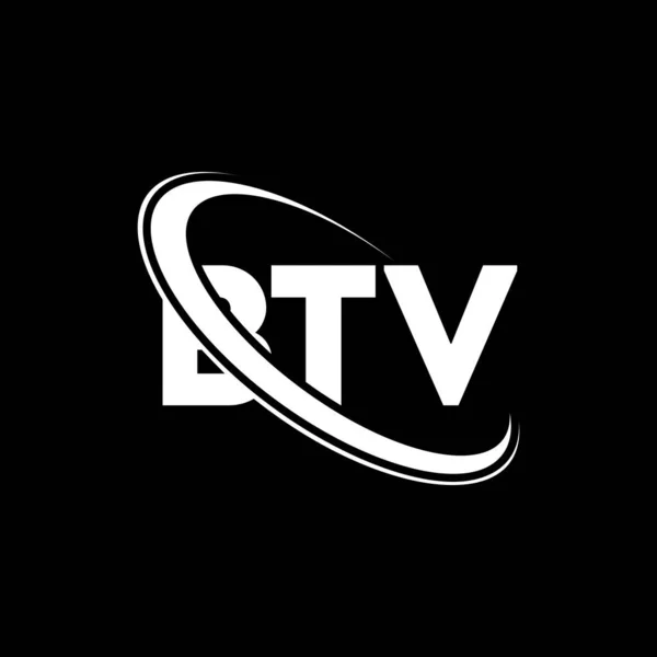 Btv Logo Btv Brief Btv Logo Ontwerp Initialen Btv Logo — Stockvector
