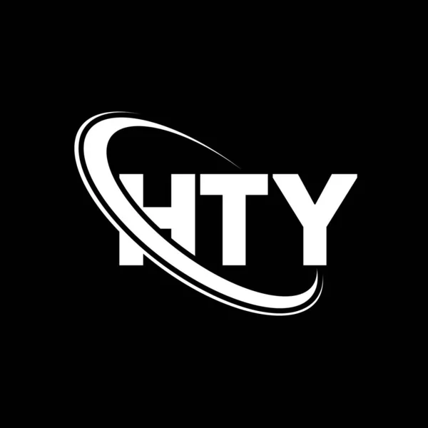 Hty Logo Hty Brief Hty Letter Logo Design Initialen Hty — Stockvektor