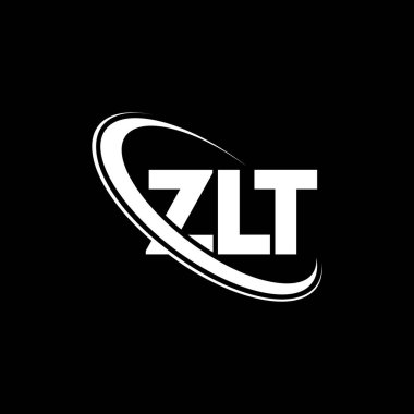 ZLT logosu. ZLT harfi. ZLT harf logosu tasarımı. Çember ve büyük harfli monogram logosuna bağlı baş harfler ZLT logosu. Teknoloji, iş ve emlak markası için ZLT tipografisi.