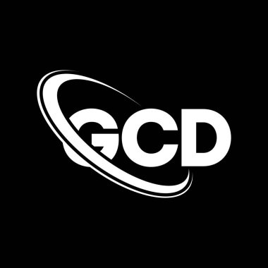 GCD logosu. GCD harfi. GCD harfli logo tasarımı. Çember ve büyük harfli monogram logosuna bağlı GCD logosu. Teknoloji, iş ve emlak markası için GCD tipografisi.