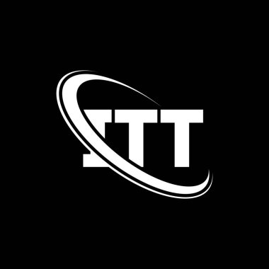ITT logosu. ITT mektubu. ITT mektup logosu tasarımı. Çember ve büyük harfli monogram logosuna bağlı ilk ITT logosu. Teknoloji, iş ve emlak markası için ITT tipografisi.