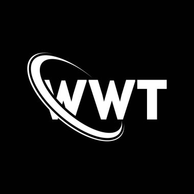 WWT logosu. WWT mektubu. WWT mektup logosu tasarımı. Çember ve büyük harfli monogram logosuna bağlı baş harfler WWT logosu. Teknoloji, iş ve emlak markası için WWT tipografisi.