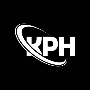 KPH logosu. KPH harfi. KPH harf logosu tasarımı. Çember ve büyük harfli monogram logo ile birleştirilmiş KPH logosu. Teknoloji, iş ve emlak markası için KPH tipografisi.