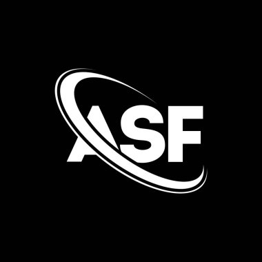 ASF logo. ASF letter. ASF letter logo design. Initials ASF logo linked with circle and uppercase monogram logo. ASF typography for technology, business and real estate brand.