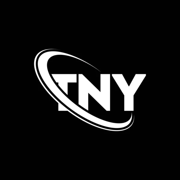 Tny Logosu Tny Mektubu Tny Harf Logosu Tasarımı Çember Büyük — Stok Vektör