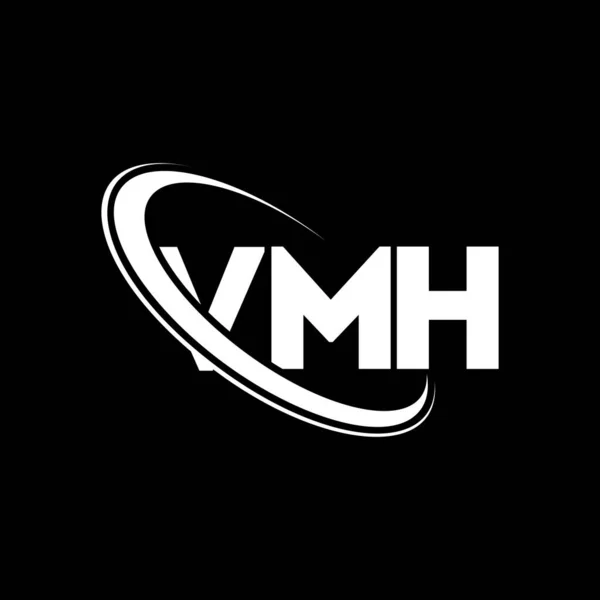 stock vector VMH logo. VMH letter. VMH letter logo design. Initials VMH logo linked with circle and uppercase monogram logo. VMH typography for technology, business and real estate brand.