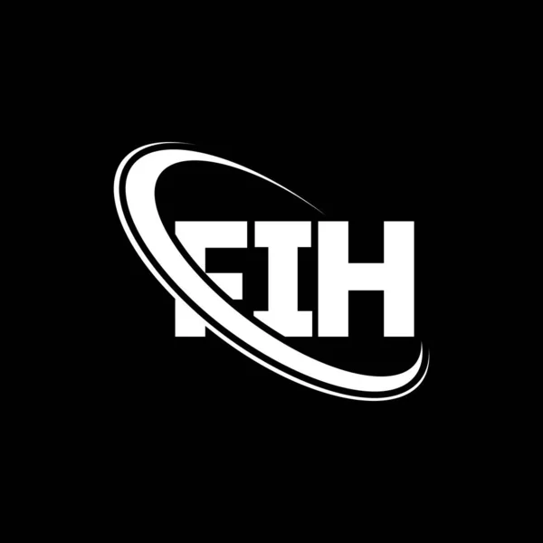 Логотип Fih Фіг Лист Форма Логотипу Fih Початки Логотипу Fih — стоковий вектор
