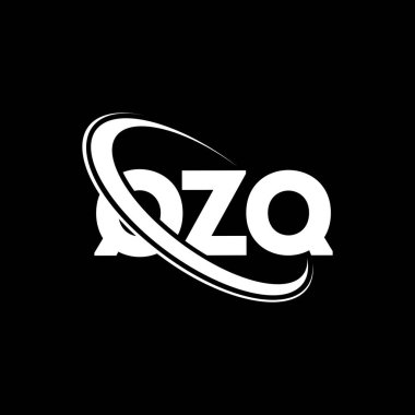 QZQ logosu. QZQ harfi. QZQ harfi logo tasarımı. Çember ve büyük harfli monogram logosuyla birleştirilmiş QZQ logosu. Teknoloji, iş ve emlak markası için QZQ tipografisi.