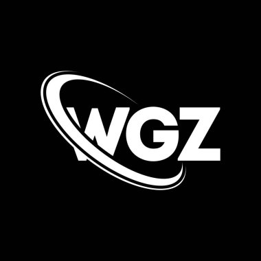 WGZ logosu. WGZ mektubu. WGZ harf logosu tasarımı. Çember ve büyük harfli monogram logosuna bağlı baş harfler WGZ logosu. Teknoloji, iş ve emlak markası için WGZ tipografisi.