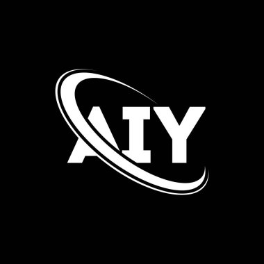 AIY logo. AIY letter. AIY letter logo design. Initials AIY logo linked with circle and uppercase monogram logo. AIY typography for technology, business and real estate brand.