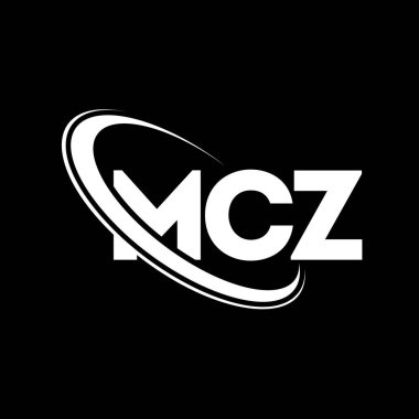 MCZ logosu. MCZ mektubu. MCZ harf logosu tasarımı. Çember ve büyük harfli monogram logosuna bağlı baş harfler. Teknoloji, iş ve emlak markası için MCZ tipografisi.