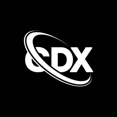 CDX logosu. CDX mektubu. CDX harfli logo tasarımı. Çember ve büyük harfli monogram logosuna bağlı CDX logosu. Teknoloji, iş ve emlak markası için CDX tipografisi.