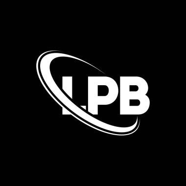 LPB logosu. LPB mektubu. LPB harfli logo tasarımı. Çember ve büyük harfli monogram logosuna bağlı ilk LPB logosu. Teknoloji, iş ve emlak markası için LPB tipografisi.