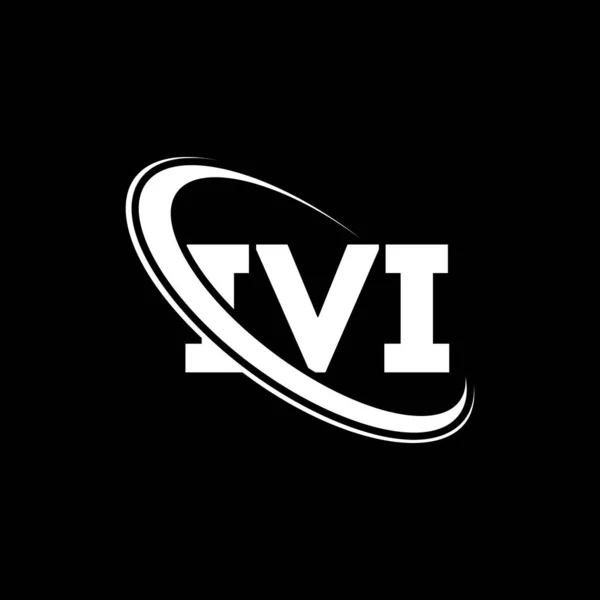 Iviロゴ Iviの手紙 Iviレターロゴデザイン 初期のIviロゴはサークルロゴと大文字のモノグラムロゴにリンクされています ビジネスおよび不動産ブランドのためのIvタイポグラフィ — ストックベクタ