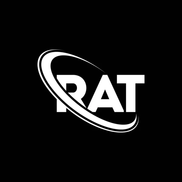 Rat Rat Rat 디자인 Rat 로고는 대문자 로고와 연결되어 부동산 — 스톡 벡터