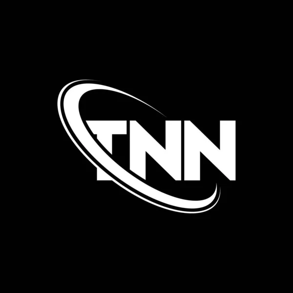 Tnn Logosu Tnn Mektubu Tnn Harf Logosu Tasarımı Çember Büyük — Stok Vektör