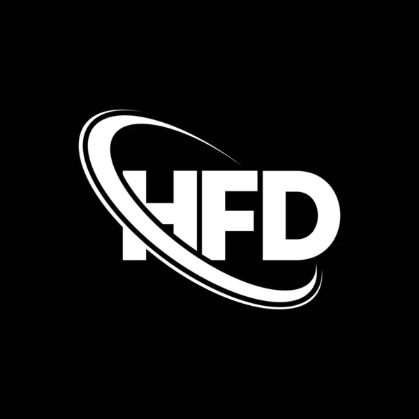 Hfd Logotyp Hfd Brev Design Hfd Brevets Logotyp Initialer Hfd — Stock vektor