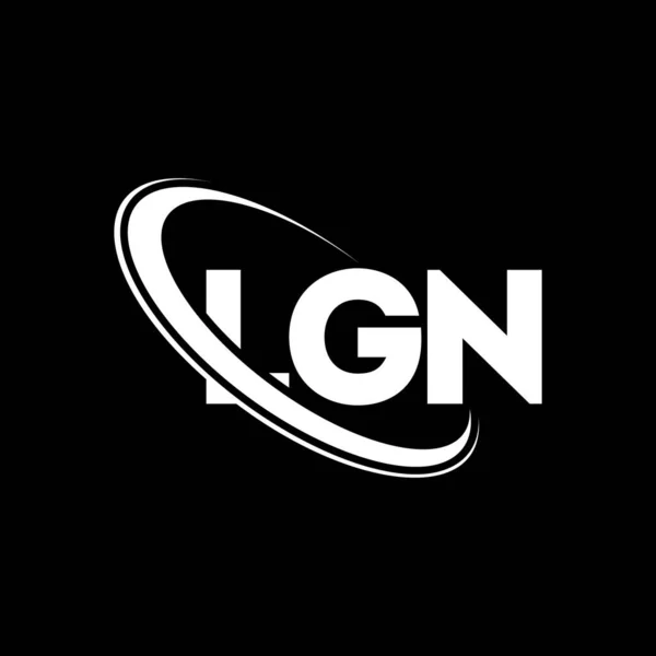 Lgnロゴ Lgnの手紙 Lgnの文字ロゴデザイン 初期のLgnのロゴは サークルと大文字のモノグラムのロゴとリンクされています ビジネスおよび不動産ブランドのためのLgnタイポグラフィ — ストックベクタ