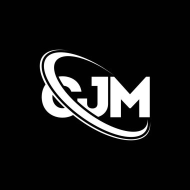 CJM logosu. CJM mektubu. CJM mektup logosu tasarımı. Çember ve büyük harfli monogram logosuna bağlı baş harfler. Teknoloji, iş ve emlak markası için CJM tipografisi.