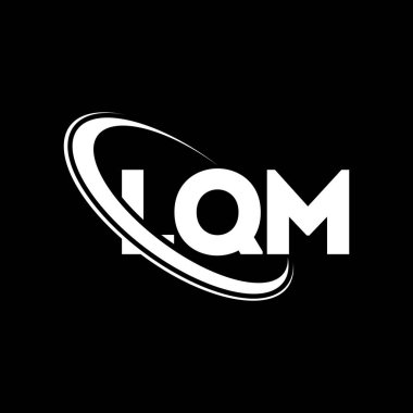 LQM logosu. LQM mektubu. LQM harf logosu tasarımı. Çember ve büyük harfli monogram logosuna bağlı ilk LQM logosu. Teknoloji, iş ve emlak markası için LQM tipografisi.