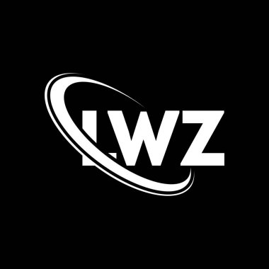 LWZ logosu. LWZ harfi. LWZ harf logosu tasarımı. Çember ve büyük harfli monogram logosuna bağlı ilk LWZ logosu. Teknoloji, iş ve emlak markası için LWZ tipografisi.