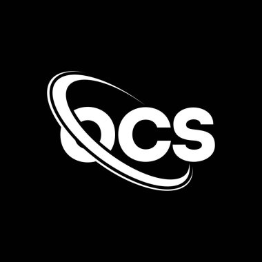 OCS logosu. OCS mektubu. OCS harf logosu tasarımı. Çember ve büyük harfli monogram logosuna bağlı OCS logosu. Teknoloji, iş ve emlak markası için OCS tipografisi.