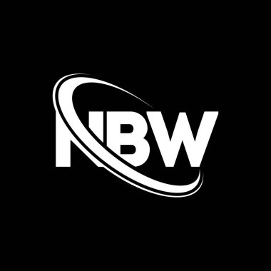 NBW logosu. NBW harfi. NBW harfli logo tasarımı. Çember ve büyük harfli monogram logosuna bağlı NBW logosu. Teknoloji, iş ve emlak markası için NBW tipografisi.