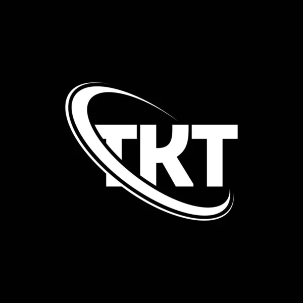 Tktロゴ Tktの手紙 Tktの文字ロゴデザイン 初期のTktロゴはサークルと大文字のモノグラムロゴとリンクされています Tktタイポグラフィ テクノロジー ビジネス 不動産ブランドのための — ストックベクタ