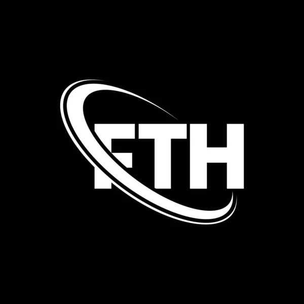 Logo Fth Fth Dopis Návrh Loga Fth Letter Iniciály Fth — Stockový vektor