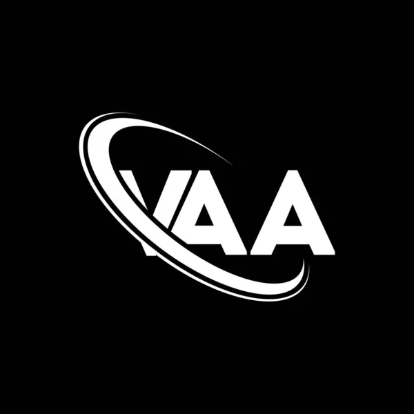 Vaaロゴ Vaa文字 Vaaレターロゴデザイン 初期のVaaロゴはサークルと大文字のモノグラムロゴとリンクされています ビジネスおよび不動産ブランドのためのVaaタイポグラフィ — ストックベクタ