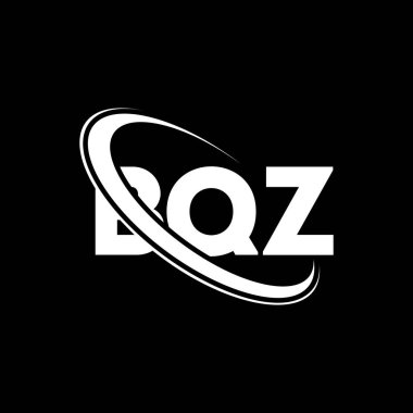BQZ logosu. BQZ harfi. BQZ harf logosu tasarımı. Çember ve büyük harfli monogram logosuyla birleştirilmiş BQZ logosu. Teknoloji, iş ve emlak markası için BQZ tipografisi.