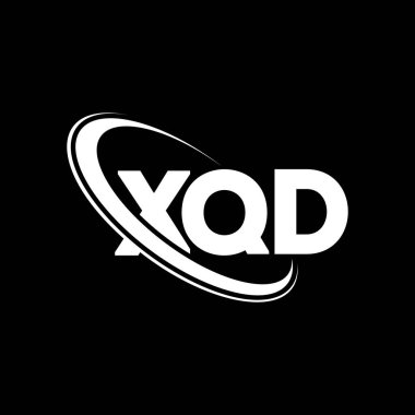 XQD logosu. XQD harfi. XQD harf logosu tasarımı. Çember ve büyük harfli monogram logosuna bağlı XQD logosu. Teknoloji, iş ve emlak markası için XQD tipografisi.