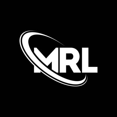 MRL logosu. MRL mektubu. MRL harf logosu tasarımı. Çember ve büyük harfli monogram logosuyla birleştirilmiş MRL logosu. Teknoloji, iş ve emlak markası için MRL tipografisi.
