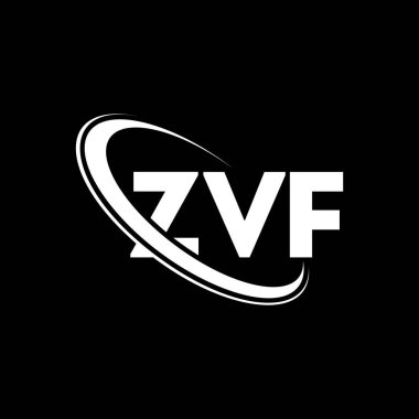 ZVF logosu. ZVF mektubu. ZVF harf logosu tasarımı. Çember ve büyük harfli monogram logosuna bağlı baş harfler ZVF logosu. Teknoloji, iş ve emlak markası için ZVF tipografisi.