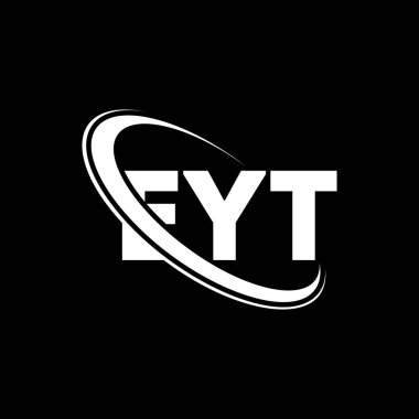 EYT logosu. EYT mektubu. EYT harf logosu tasarımı. Çember ve büyük harfli monogram logosuyla EYT logosunun baş harfleri. Teknoloji, iş ve emlak markası için EYT tipografisi.