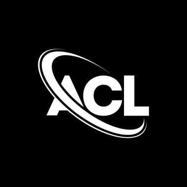 ACL logosu. ACL mektubu. ACL mektup logosu tasarımı. Çevresel ACL logosu daire ve büyük harfli monogram logosuyla bağlantılı. ACL teknoloji, iş ve emlak markası tipografisi.