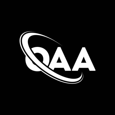 OAA logosu. OAA mektubu. OAA mektup logosu tasarımı. Çember ve büyük harfli monogram logosuna bağlı OAA logosu. Teknoloji, iş ve emlak markası için OAA tipografisi.