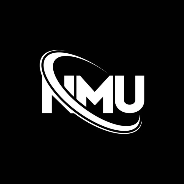 Logo Nmu Carta Nmu Diseño Del Logotipo Letra Nmu Logotipo — Vector de stock