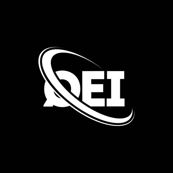 Qei Logo Qei Letter Qei Letter Logo Design Initials Qei — Stock Vector